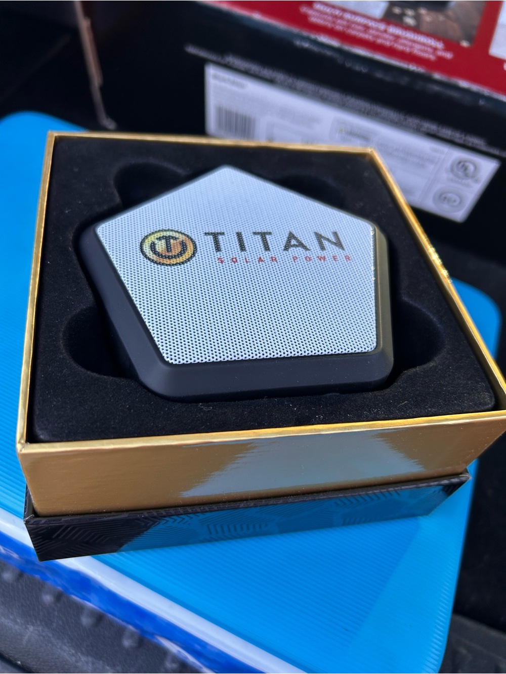 Titan Pentagonal Portable Speaker - Silver & Black